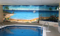 mural painting montreal - swimming pool